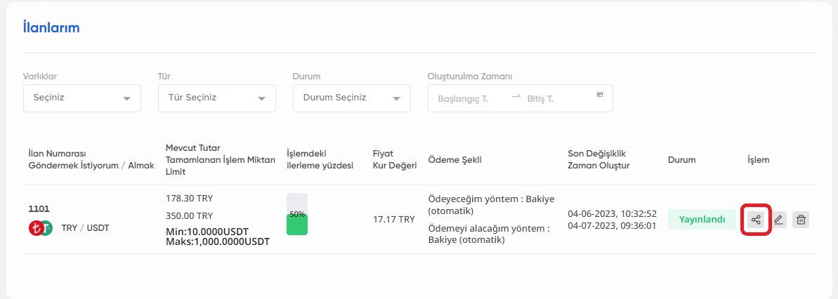 P2P İlanları Sosyal Medyada Nasıl Paylaşılır 3