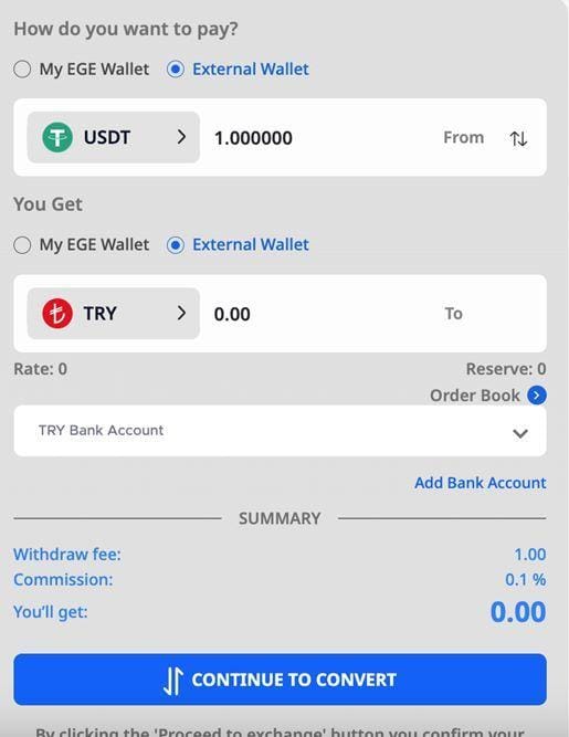 how to rapid convert with Egemoney