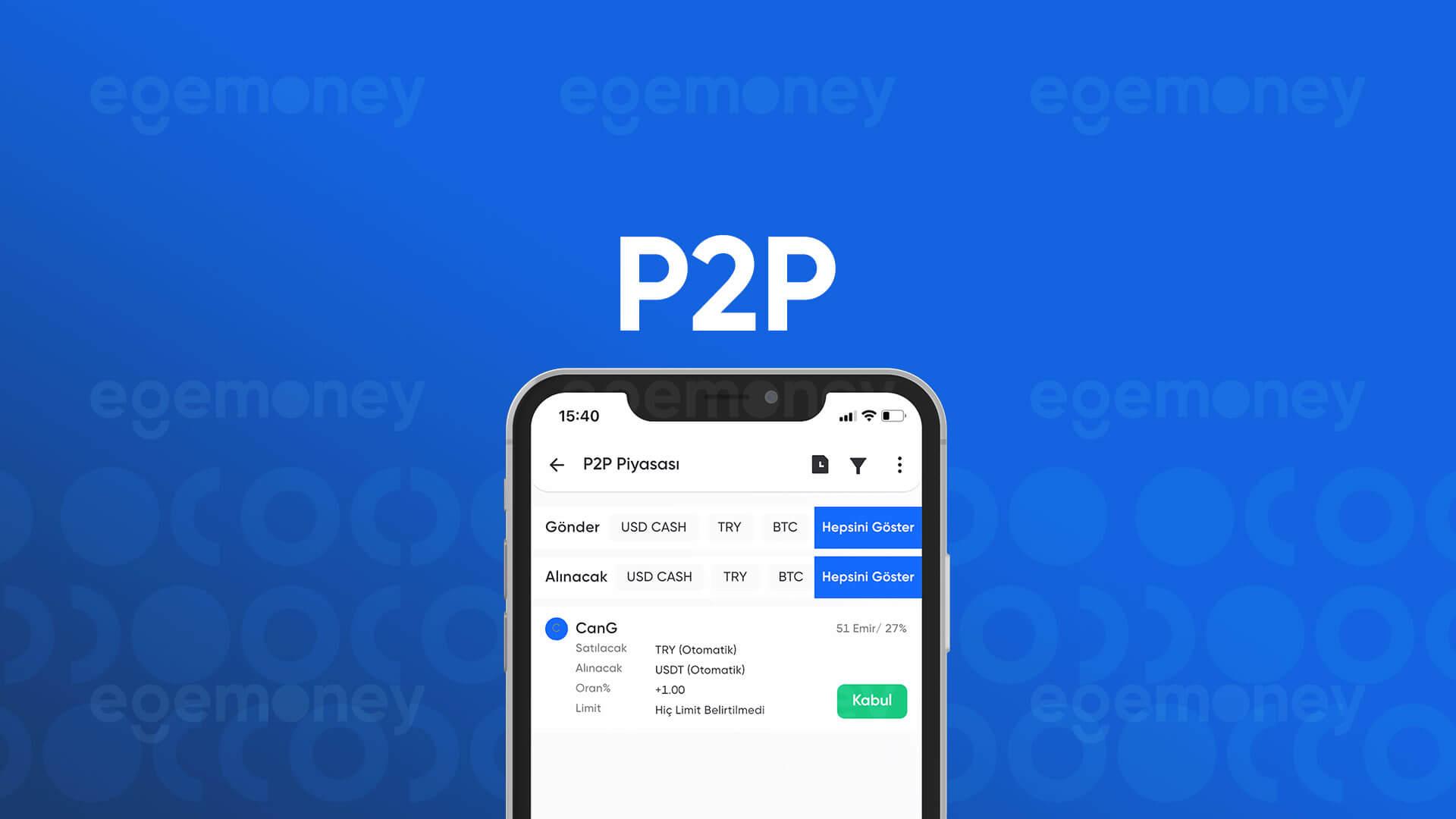 P2P Piyasası Artık EgeMoney Mobil Uygulamasında!
