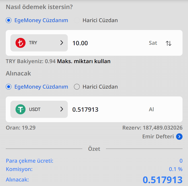 Kripto varlığımı nasıl dönüştürürüm?