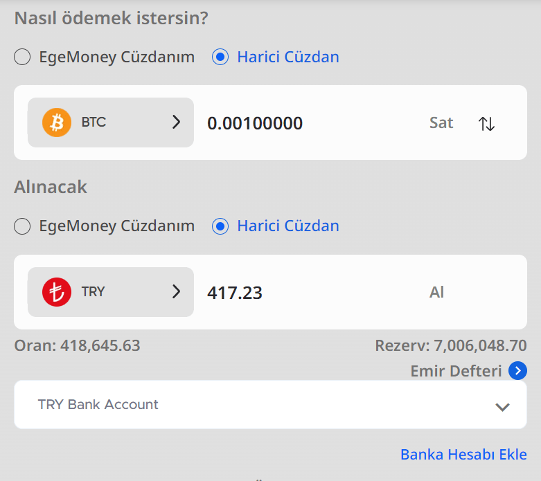 Kripto varlığımı nasıl dönüştürürüm?