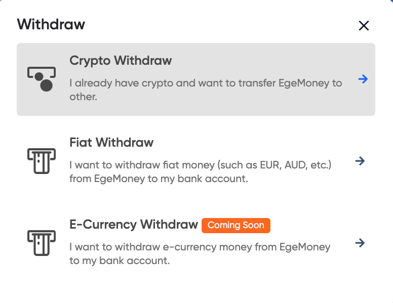 Multiple Crypto Transfer Feature