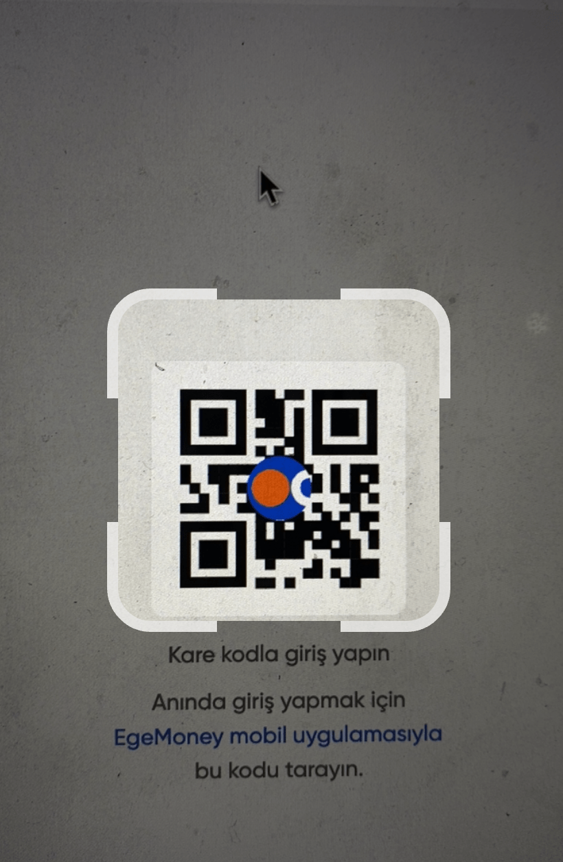 EgeMoney’e nasıl kare kod ile giriş yapabilirim 4